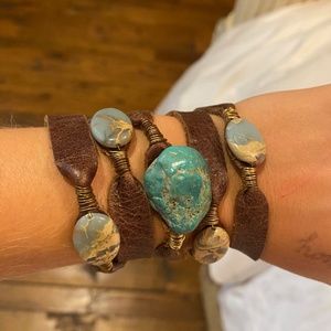 Leather wrap bracelet